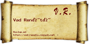 Vad Renátó névjegykártya